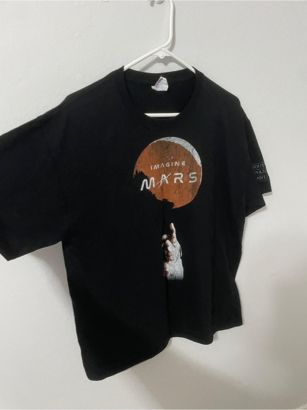 Black Short Sleeve Tee Imagine Mars Graphic